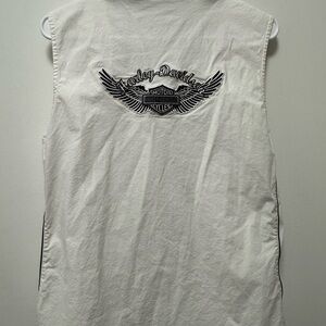 Harley-Davidson Cream Vest with Black Logo